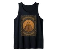 Símbolo de Ojo de pirámide Grabado Vintage Camiseta sin Mangas