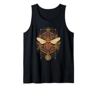 Símbolo de Panal de Abeja de Mandala de geometría Sagrada Camiseta sin Mangas