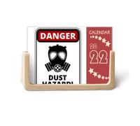Símbolo de peligro de polvo, señales de advertencia de riesgo de polvo, calendario de escritorio 2022, planificador de 12 meses
