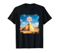 Símbolo de pirámide mística, Ojo, Desierto, Antiguo y Misterioso gráfico Camiseta