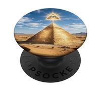 Símbolo de pirámide mística, Ojo, Desierto, Antiguo y Misterioso gráfico PopSockets PopGrip Adhesivo