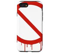 Símbolo De Prohibición Dripping Prohibition Sign Protesta Carcasa para iPhone SE (2020) / 7/8