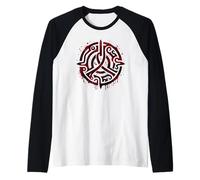 Símbolo de protección Vikingo Celta Vikingo Fuerza Valhalla Camiseta Manga Raglan