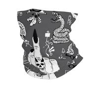Símbolo De «Que Te Jodan» Calavera Mística Geometría Sagrada Polainas De Cuello Viento Polvo Prueba Bufanda Facial Elástico Pasamontañas para Ciclismo Adulto Motocicleta 25X50Cm