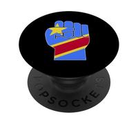 Símbolo de resiliencia congoleña del puño levantado de la RDC PopSockets PopGrip Adhesivo