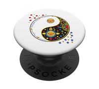 Símbolo de Signo Colorido para Tao Yin y Yang qi Gong o Tai chi PopSockets PopGrip Adhesivo