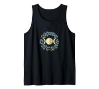 Símbolo de triple diosa con flores de luna triple Camiseta sin Mangas