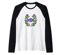 Símbolo de triple diosa del ciclo lunar del cardo Camiseta Manga Raglan