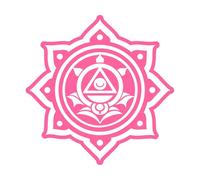 símbolo del budismo Pegatinas de pared de vinilo 67.2x67.8cm No daña la superficie de la pared Rosa