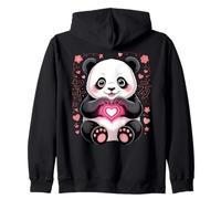 Símbolo del corazón del Panda Kawaii | Lindo Panda San Sudadera con Capucha