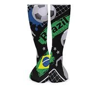 Símbolo Del Fútbol Brasileño Mujer Hombre Calcetines De Running Transpirable Calcetin De Senderismo Anti-Rozaduras Calcetin Para Correr Deporte Para Senderismo Camping Ciclismo