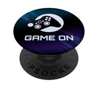 Símbolo del Logotipo de Jugador del Mando de Videojuegos Game On Video Game 1 PopSockets PopGrip Adhesivo