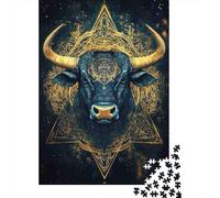 Símbolo del Toro Sagrado 1000 Piezas Papel Ecológico Paquete De Rompecabezas para Adultos Niños Divertido Y Desafiante Juego 52x38cm/1000pcs