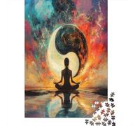 Símbolo del Yin Yang 1000 Piezas Rompecabezas para Adultos Meditación Ante el vacío para Amantes O Amigos Imposable 70x50cm/1000pcs