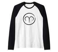 Símbolo del Zodiaco Aries, Astrología Grunge Horóscopo Aries Camiseta Manga Raglan