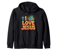 Símbolo espiritual de fe religiosa I Love Jesus Sudadera con Capucha