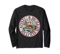 Símbolo Honor Templario Medieval de Caballeros Gemelos Manga Larga