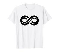 Símbolo Infinito Camiseta gráfica económica, Hombre, Blanco, XL
