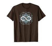 símbolo Infinito Camiseta, Hombre, Marrón, XL
