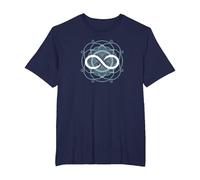 símbolo Infinito Camiseta, Hombre Tallas Grandes, Azul Marino, 4X Alto