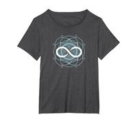 símbolo Infinito Camiseta, Mujer Tallas Grandes, Jaspeado Oscuro, 6XL Grande