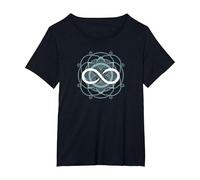 símbolo Infinito Camiseta, Mujer Tallas Grandes, Negro, 4XL Grande