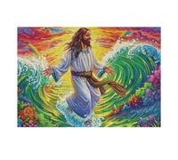 Símbolo Milagro del mar de Jesús Puzzles 300 Piezas Maquetas 3D Construir Sin Pegamento Tiempo Feliz Rompecabezas Educativo para Familia Desafío Intelectual Decoración Hogar 300 PCS