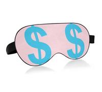 Símbolo minimalista azul rosa esencial para viajes, cubreojos para dormir con banda elástica ajustable opaca y refrescante máscara de ojos para el transporte público