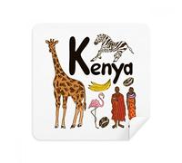 Símbolo nacional de Kenia, diseño de Landmark, gafas de limpieza, gamuza limpiadora de pantalla de gamuza, 2 piezas