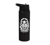 Símbolo oculto de humo gótico oscuro de cordero sagrado Stainless Steel Insulated Water Bottle