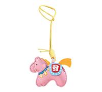 Símbolo ornamento Pèr bolso joyas - ornamento de cuero artificial - colgante llavero chino año caballo - llavero de cuero para coche - para novia, familia, amigos, parejas, hermanas, pero, rosa, Fare