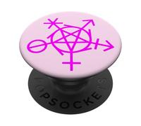 Símbolo Pagano de Inclusión Género Wicca LGBTQI PopSockets PopGrip Adhesivo