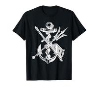 Símbolo Poseidón Tridente Antigua Grecia Anclaje Camiseta