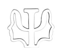 Símbolo psicológico Mark Letra Aleación Pin de pecho para ropa y bolsos, Normal, Metal no precioso