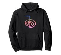 Símbolo Reiki Cho KU Rei Diseño Colorido Distressed Sudadera con Capucha