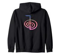 Símbolo Reiki Cho KU Rei Diseño Colorido Distressed Sudadera con Capucha