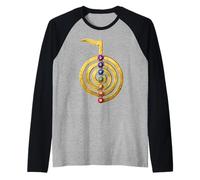 Símbolo Reiki Choku Rei Kundalini Chakras Meditación Yoga Camiseta Manga Raglan