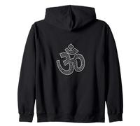 Símbolo Sagrado Om Energía Espiritual Arte de Meditación Zen Sudadera con Capucha