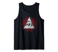 Símbolo Secreto Illuminati de la pirámide mística del Ojo Que Todo lo ve Camiseta sin Mangas