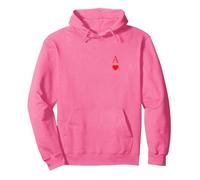 Símbolo y Letra de Ace of Hearts Sudadera con Capucha, Unisex para Adultos, Rosa Brillante, S