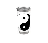 Símbolo Yin Yang Equilibrio Zen Armonía Espiritual Feng Shui Vaso térmico de acero inoxidable de doble pared