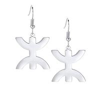 Símbolos africanos bereberes pendientes étnicos africanos tribus musulmanas Egipto joyería religiosa caber estilo amuleto mujeres niñas (plata)