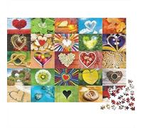 Símbolos Amor corazón Puzzle 1000 Piezas De Cartón Grueso Rompecabezas DIY Mindfulness para Actividades En Familia como Regalo De Graduación 38x26cm/1000pcs