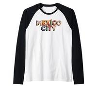 Símbolos culturales de la Ciudad de México Patrimonio Azteca Camiseta Manga Raglan