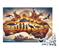 Símbolos de Australia Puzzle 1000 Piezas Papel Reciclado para Adultos Puzzle para Adultos Juego Familiar Divertido y desafiante Excelente Idea de Regalo para relajación 70x50cm/1000pcs