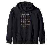 Símbolos de soldadura - Funny Welder MIG TIG Stick Arc Fabrication Sudadera con Capucha