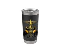 Símbolos del Antiguo Egipto y los Gatos Vaso térmico de acero inoxidable de doble pared