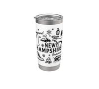 Símbolos del estado de New Hampshire EE. UU. Recuerdo Vaso térmico de acero inoxidable de doble pared