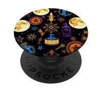Símbolos Mágicos Luna Estrellas Poción Mística Arte Abstracto PopSockets PopGrip Adhesivo