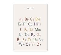 Símbolos matemáticos ABC números Color tabla de emociones arte de pared lienzo cartel nórdico pintura cuadros de pared decoración de la habitación de los niños (Color : B, Size : 30x40cm No Frame)